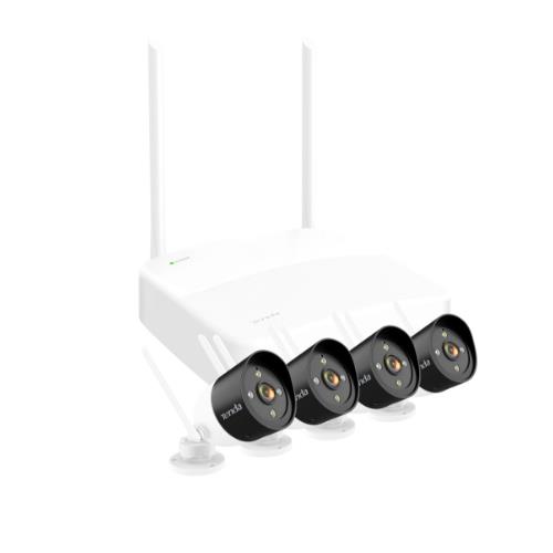 Image of KIT VIDEOSORVEGLIANZA TENDA K4W-3TC NVR+4 TELECAMERE WI-FI fino a 200mt,video HD 3MP,rilevam movimento,allarme sonoro e luminoso 074