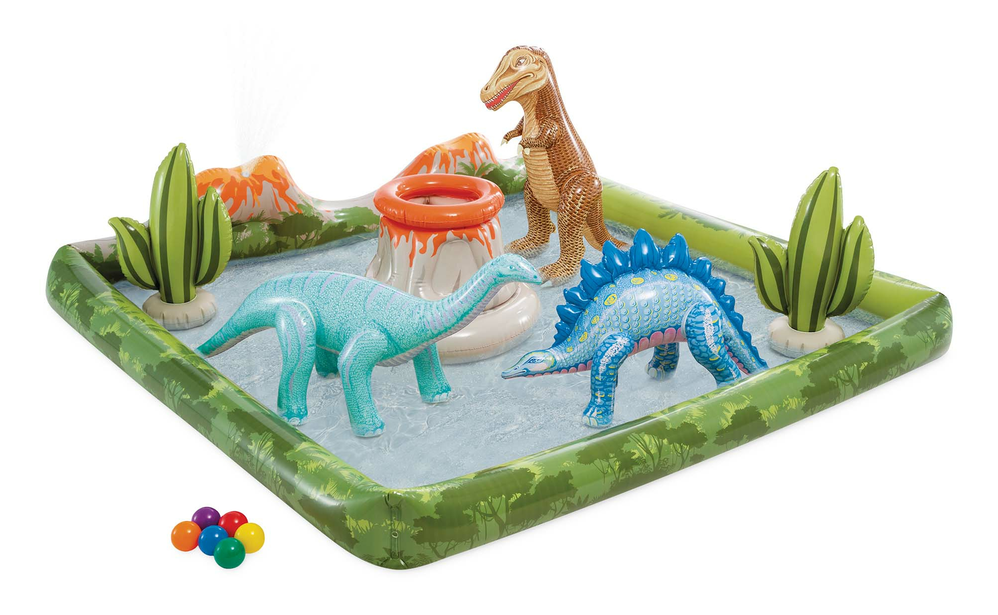 Image of INTEX PLAY CENTER JURASSIC CON PALLINE 2+ MAX81KG 201x201x36 56132 074