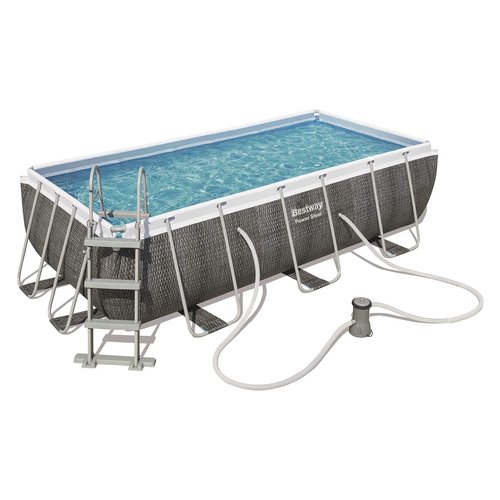 Image of Piscina Bestway 56721 3 POWER STEEL con accessori Grigio scuro 074