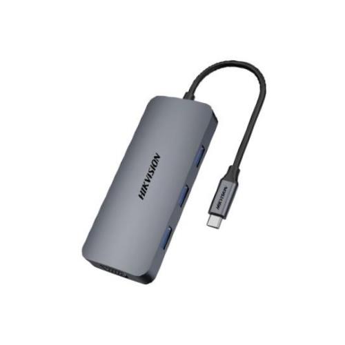 Image of HUB HIKVISION HDMI, VGA, USB 3.0*3,USB-C, SD,TF - HS-HUB-DS8 074