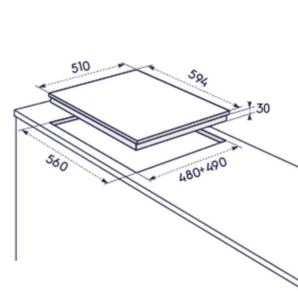 Image of PIANO GAS RGG6243LON 4F 60CM SABBIA 074