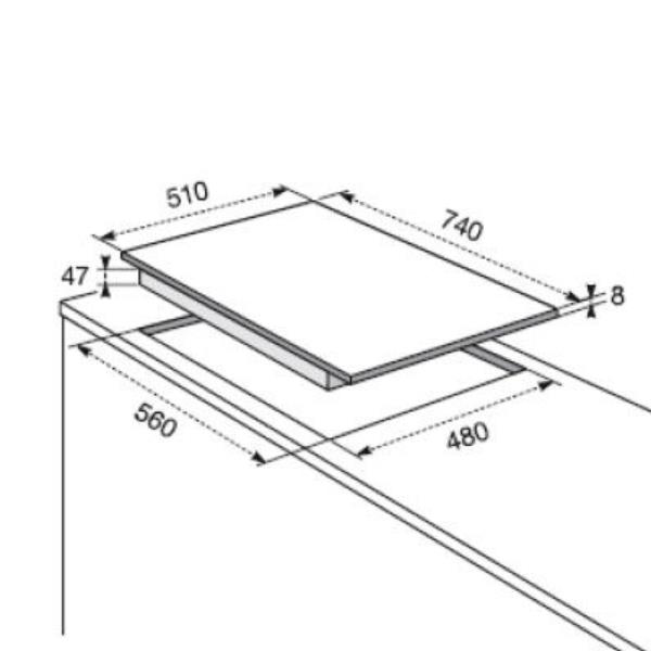 Image of PIANO GAS RGG7253OON 75CM 5F SABBIA 074