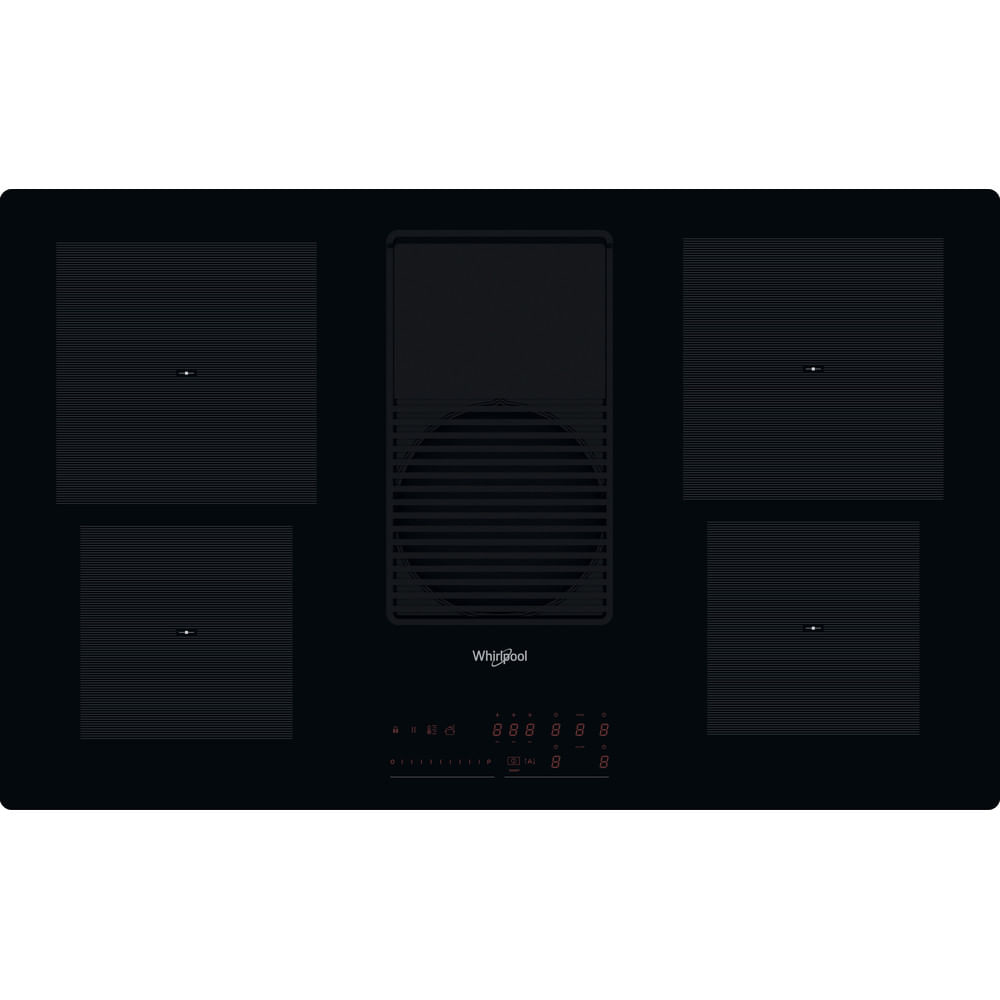 Image of Whirlpool WVH 92 K/1 Nero Da incasso 80.4 cm Piano cottura a induzione 4 Fornello(i) Cappa da incasso 074