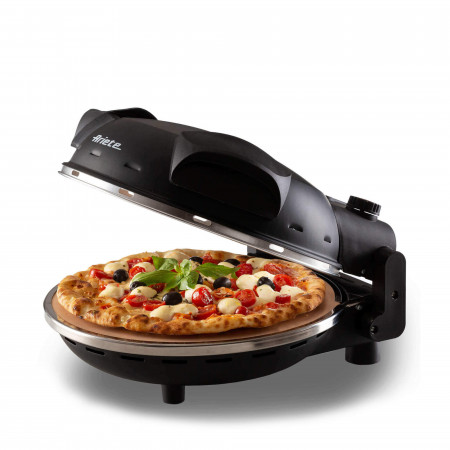 Image of Ariete 917 Forno Pizza - Pizza in 4 minuti - Piastra in pietra refrattaria con trattamento antiaderente - Temperatura max 400° - 1200 Watt - Timer 30’ - Nero 074