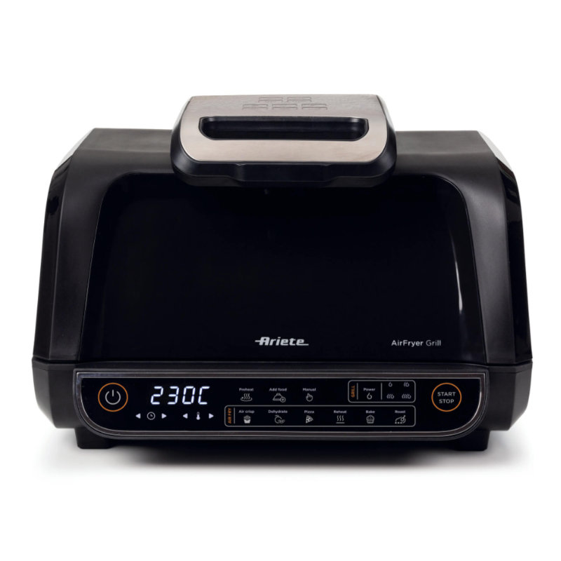 Image of Ariete 4635 Air Fryer Grill, Friggitrice ad aria e Griglia, Bistecchiera,1700W, Capacità 8L, Friggi e Griglia, 8 funzioni di cottura, Timer, Nero 074