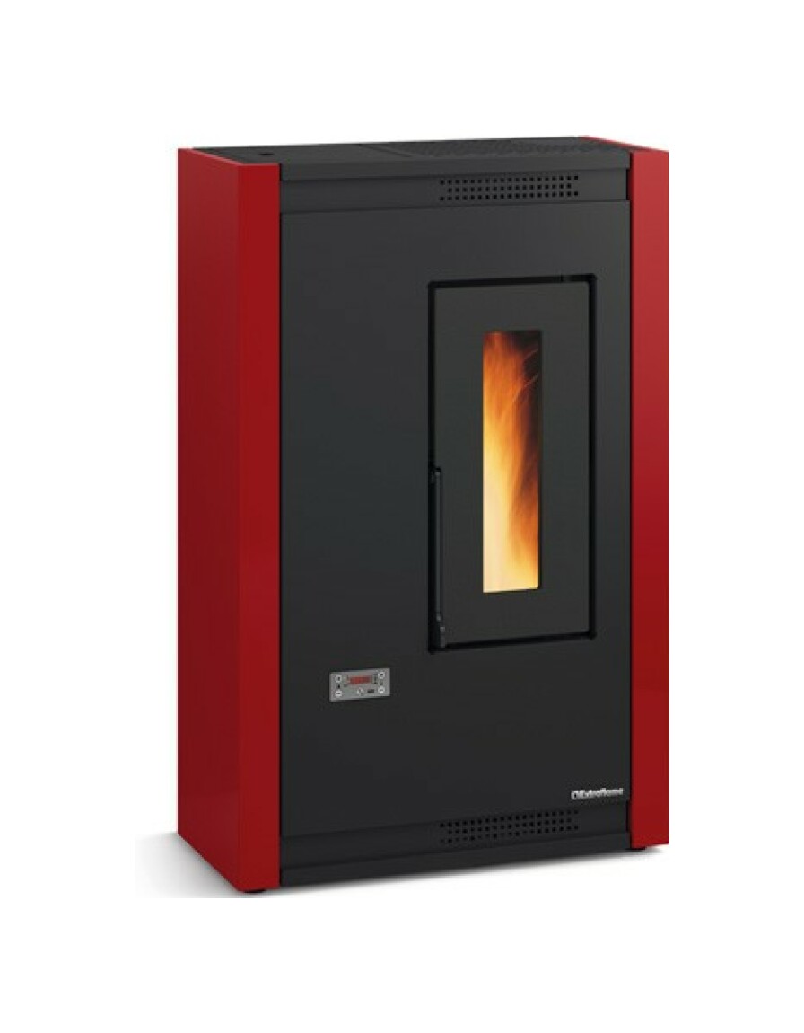 Image of Extraflame Nordica LUISELLA 5.0 Stufa a pellet ventilata 5 kw - 146 m³ riscaldabili - bordeaux - 1288200 074