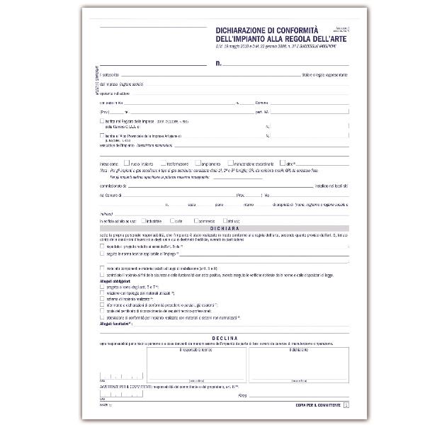 Image of CF50 SCHED DICH.CONF.IMP.REGOL ARTE 074