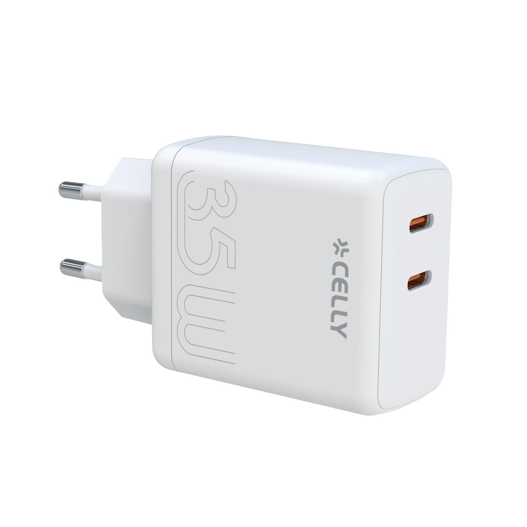 Image of UK WALL CHARGER 2 USB-C 35W WHITE 074