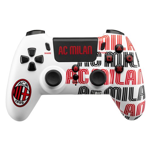 Image of Gamepad Qubick COP40001 PLAYSTATION 4 AC Milan bianco e rosso 074