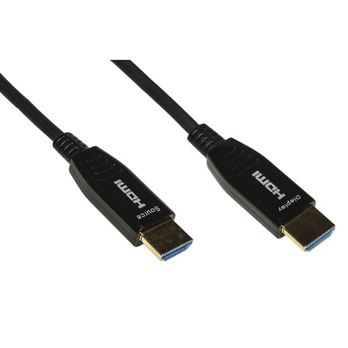 Image of CAVO LINK HDMI 2.0 TO HDMI, M/M, 10MT, AOC FIBRA OTTICA IBRIDO, HDCP, ARC, EDID 4K - 60HZ, 4:4:4, NERO, LKCHD10F 074