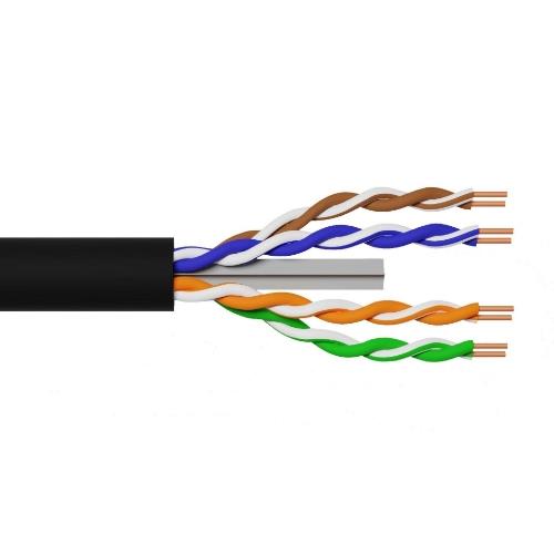 Image of CAVO SOLIDO U/UTP PER RETI CATEGORIA 6 AWG24 IN RAME PER ESTERNO GUAINA PE MATASSA 305 MT - LK305U6EST 074