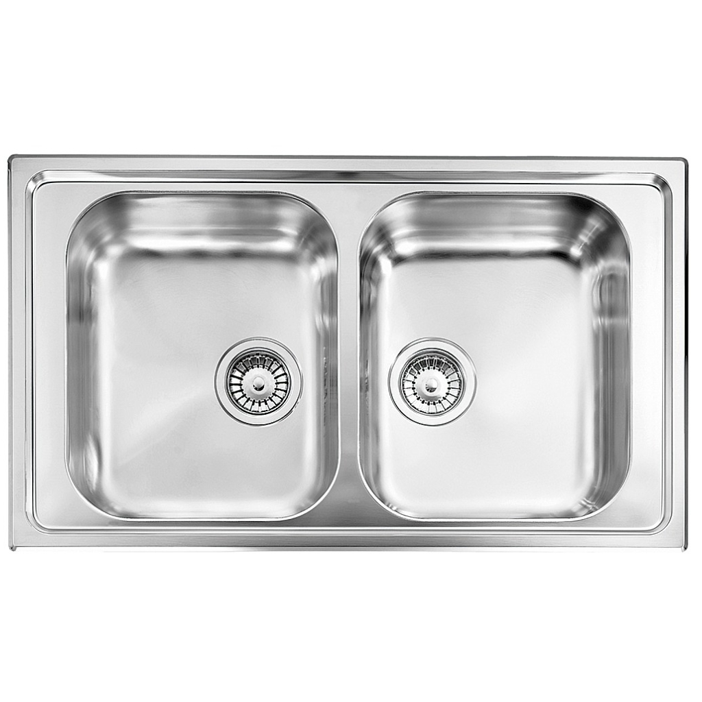 Image of Plados Telma CO08620 - OLYMPUS Lavello incasso cm. 86 x 50 - inox 2 vasche 074