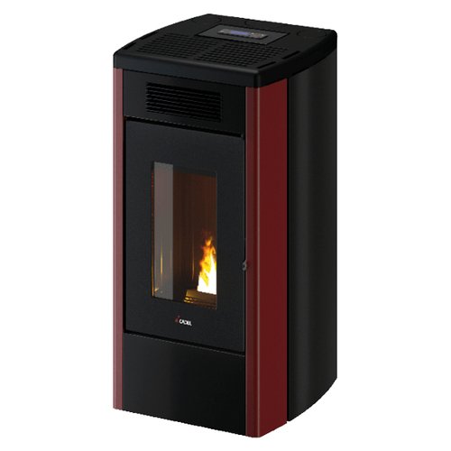 Image of Stufa pellet Cadel 7023116 ATENA Plus 12 T2 rosso Steel 074