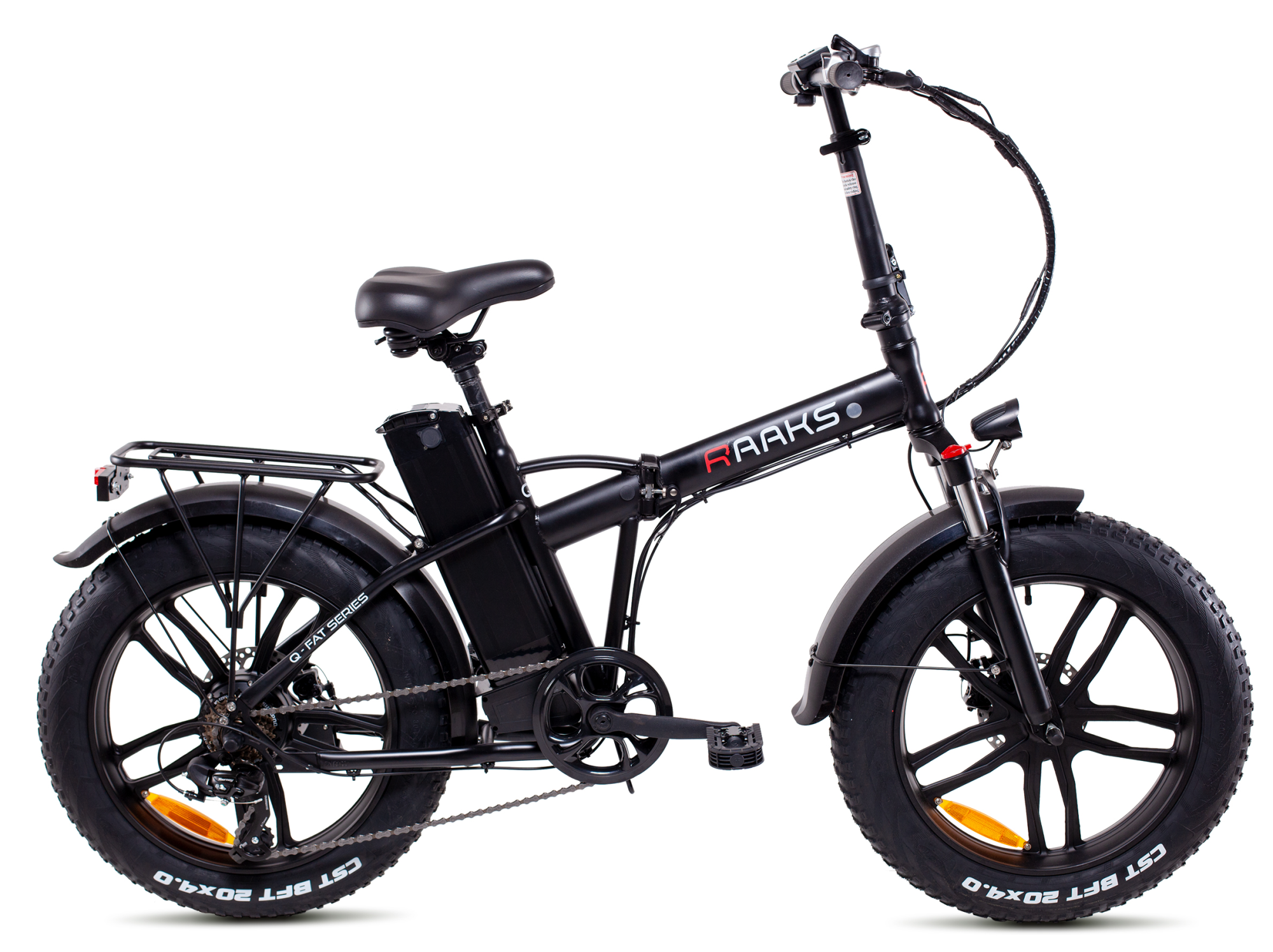 Image of RAAKS BY F.LLI SCHIANO (BIC950) FOLDING FAT E-BIKE (NERO) - BICICLETTA ELETTRICA - RUOTE 20X4 - MOTORE 250W - BATTERIA 36V 10.5AH - CAMBIO SHIMANO 7 RAPPORTI - TELAIO IN ACCIAIO - CERCHI IN LEGA - DISPLAY LCD - FRENI A DISCO - AUTONOMIA FINO AD 45KM 074