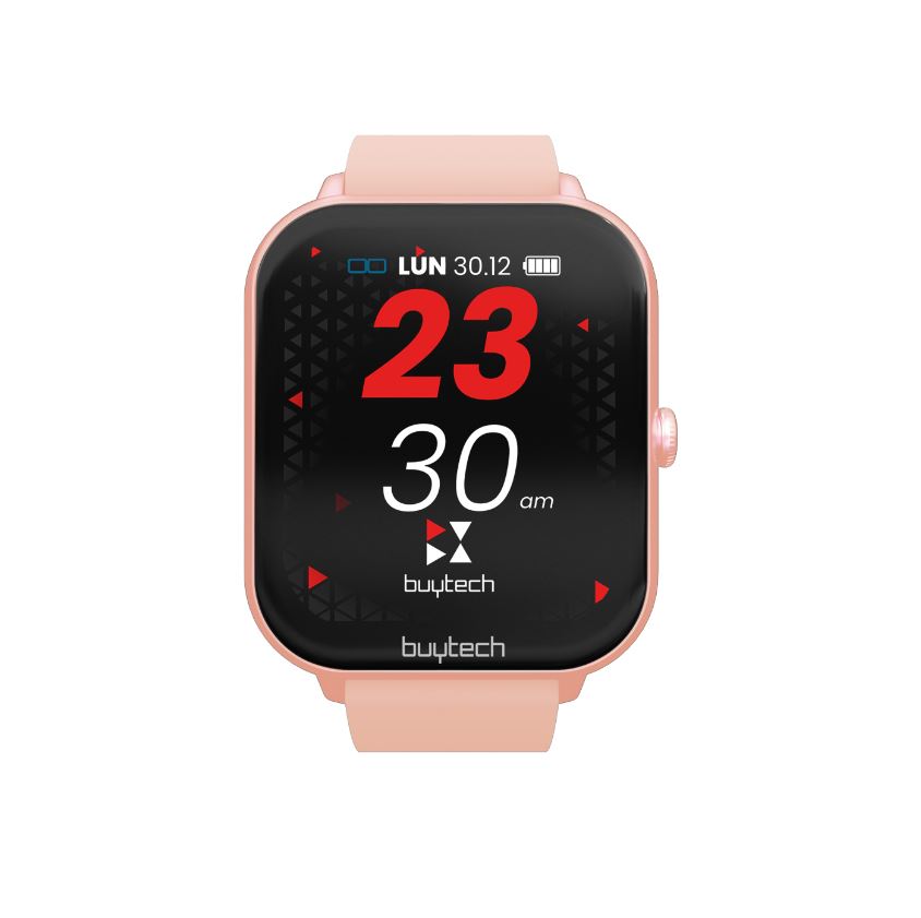 Image of SMARTWATCH BUYTECH BY-ALFA-PK CASSA ROSA CON CINTURINO SILICONE ROSA 074