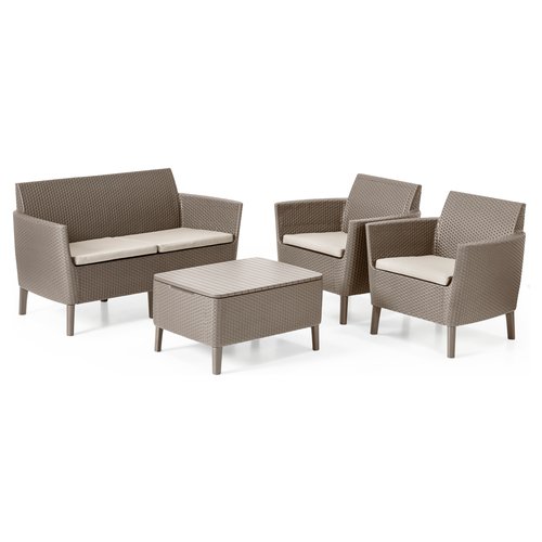 Image of Set esterno Allibert K253221K587KK SALEMO Lounge Cappuccino 074