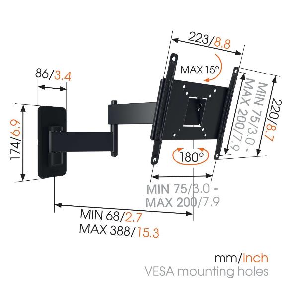 Image of Vogel's MA2040 109,2 cm (43") Nero 074