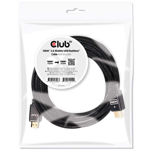 Image of CLUB3D HDMI 2.0 4K60Hz rossoMere cable 10m/32.8ft 074