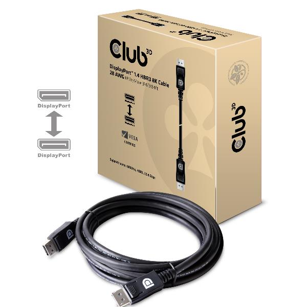 Image of CLUB3D DisplayPort 1.4 HBR3 8K 28AWG Cable M/M 3m /9.84ft 074