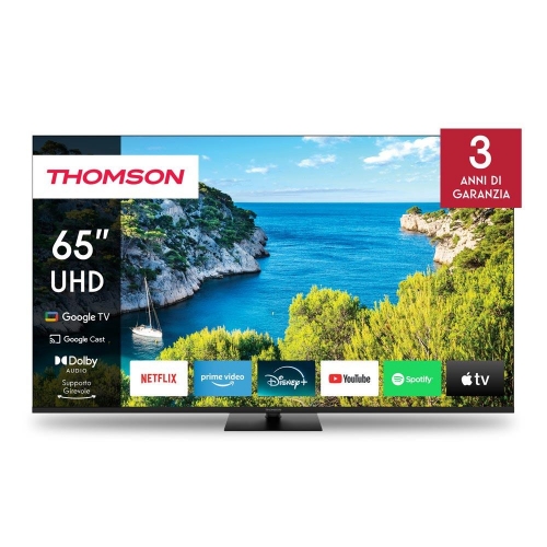 Image of TV THOMSON LED 65 65UG5C14 SMART GOOGLE TV DVB-T2/S2 UHD CI+ 3XHDMI 2XUSB - CENTRAL STAND - TELECOMANDO RETRO ILLUMINATO VESA 074