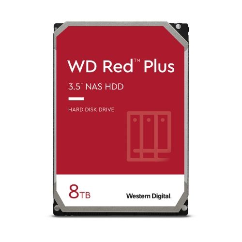 Image of WESTERN DIGITAL HDD RED PLUS 8TB 3.5 SATA 6GBS 5640 RPM 256MB BUFFER 074