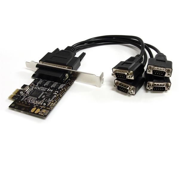 Image of StarTech.com Scheda PCI Express seriale a 4 porte RS-232 con cavo di ripartizione 074