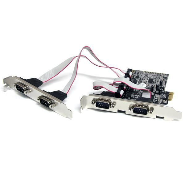 Image of StarTech.com Scheda seriale PCI Express nativa a 4 porte RS-232 con 16550 UART 074