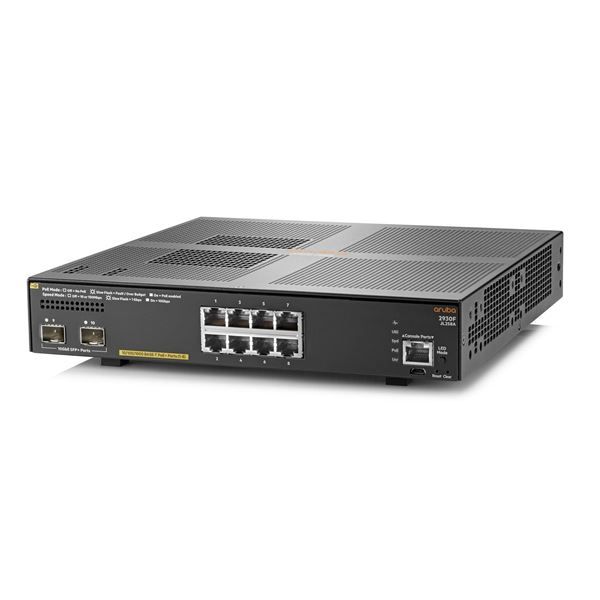 Image of Hewlett Packard Enterprise Aruba 2930F 8G PoE+ 2SFP+ Gestito L3 Gigabit Ethernet (10/100/1000) Grigio 1U Supporto Power over Ethernet (PoE) 074