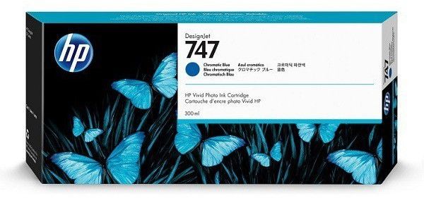 Image of HP Cartuccia di inchiostro blu cromatico 747 DesignJet da 300 ml 074