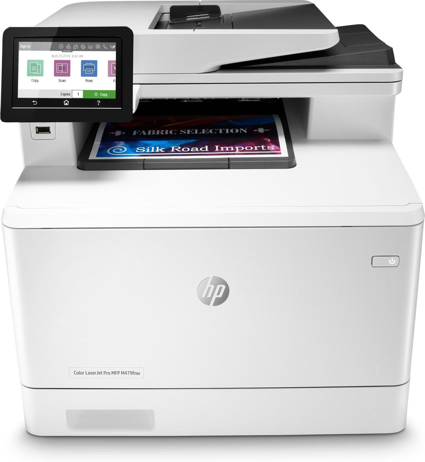 Image of HP Color LaserJet Pro Stampante multifunzione M479fnw, Stampa, copia, scansione, fax, e-mail, Scansione verso e-mail/PDF; ADF da 50 fogli piani 074