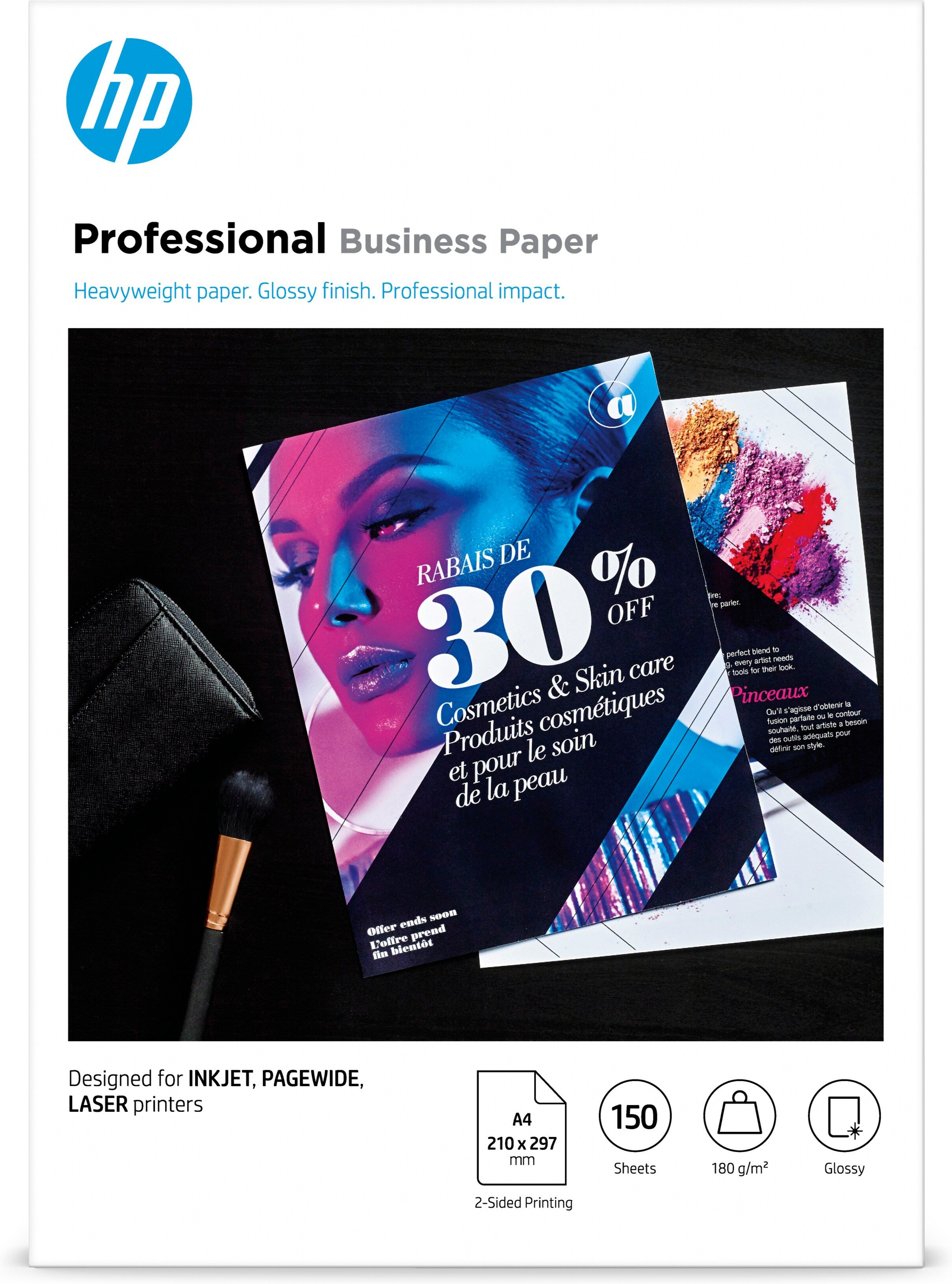 Image of HP Carta lucida Professional Business, 180 g/m2, A4 (210 x 297 mm), 150 fogli 074