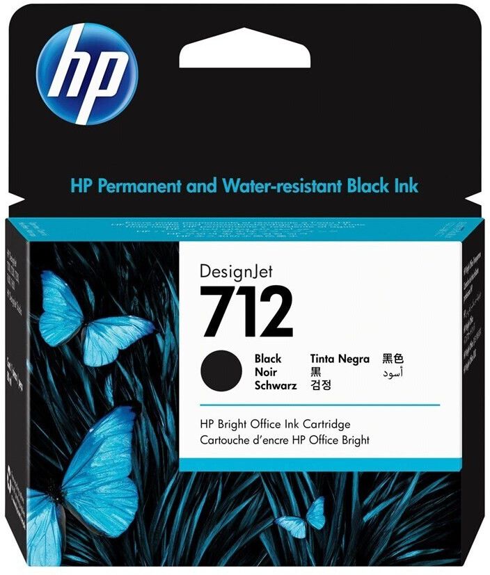 Image of HP Cartuccia di inchiostro nero originale DesignJet 712 da 80 ml 074