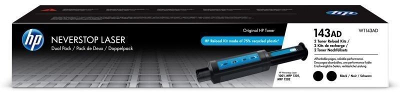 Image of HP Kit ricarica toner nero originale Neverstop 143AD, dual-pack 074