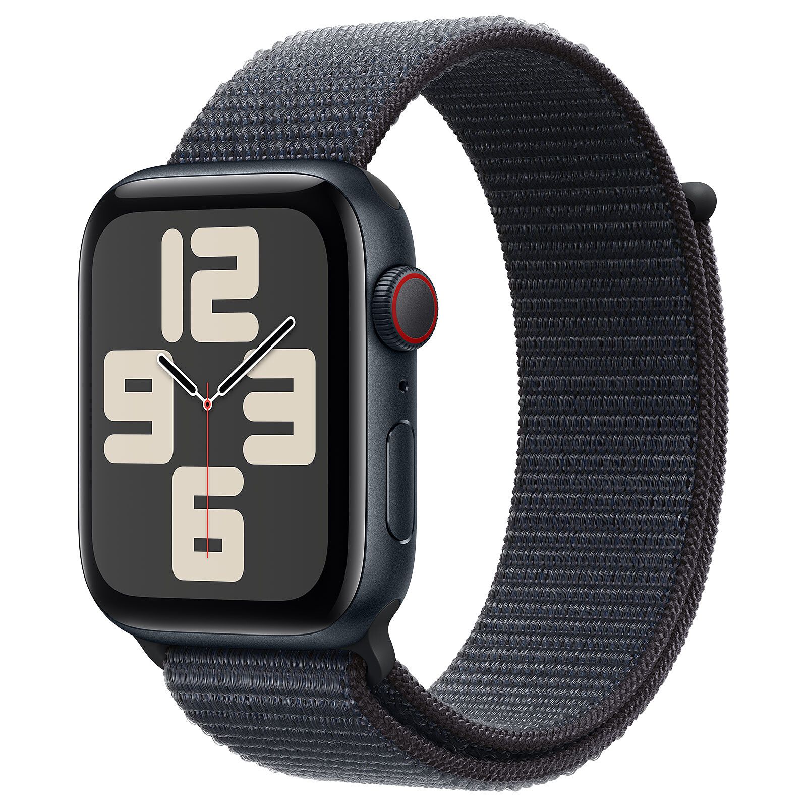 Image of APPLE WATCH SE GPS + CELLULAR 44MM MIDNIGHT ALUMINIUM CASE WITH INK SPORT LOOP 074