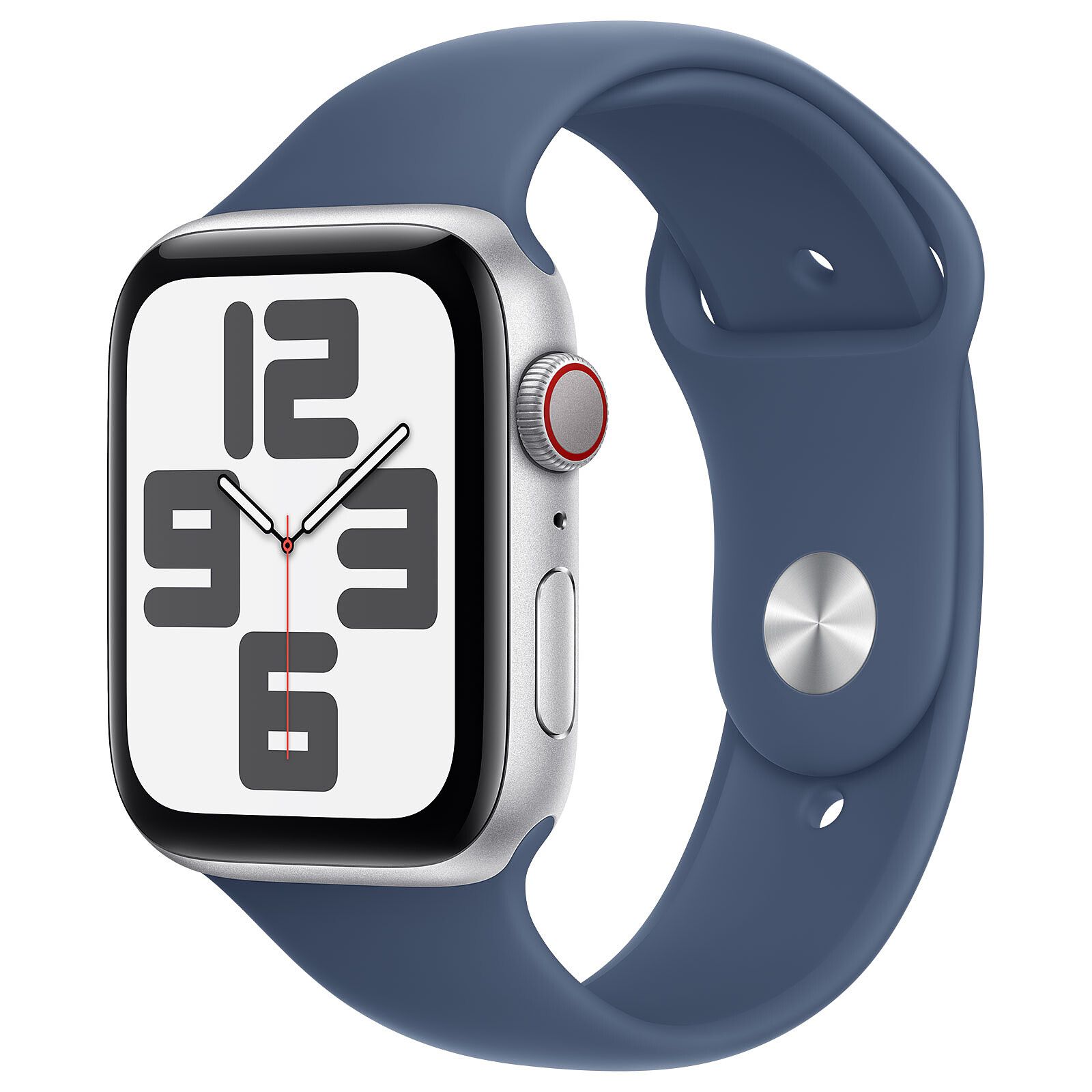 Image of APPLE WATCH SE GPS + CELLULAR 44MM SILVER ALUMINIUM CASE WITH DENIM SPORT BAND - S/M 074