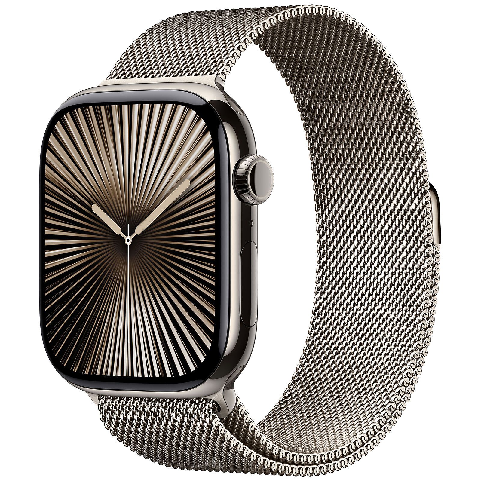 Image of APPLE WATCH SERIES 10 GPS + CELLULAR 46MM NATURAL TITANIUM CASE WITH NATURAL MILANESE LOOP - S/M 074