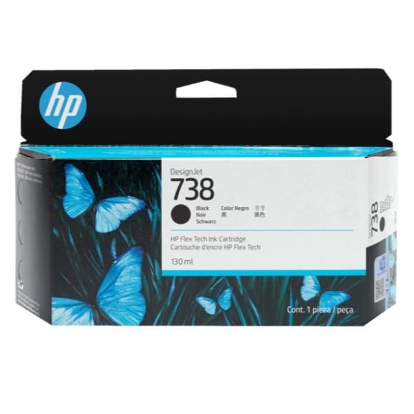 Image of HP 738 130-ML BLACK DESIGNJET INK 074