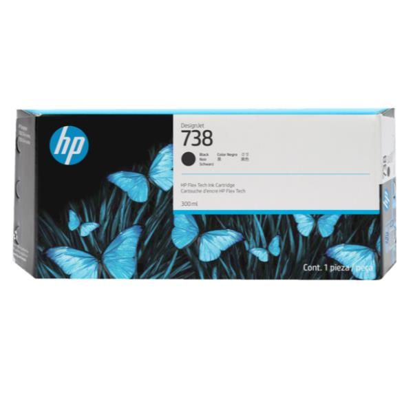 Image of HP 738 300-ML BLACK DESIGNJET INK 074