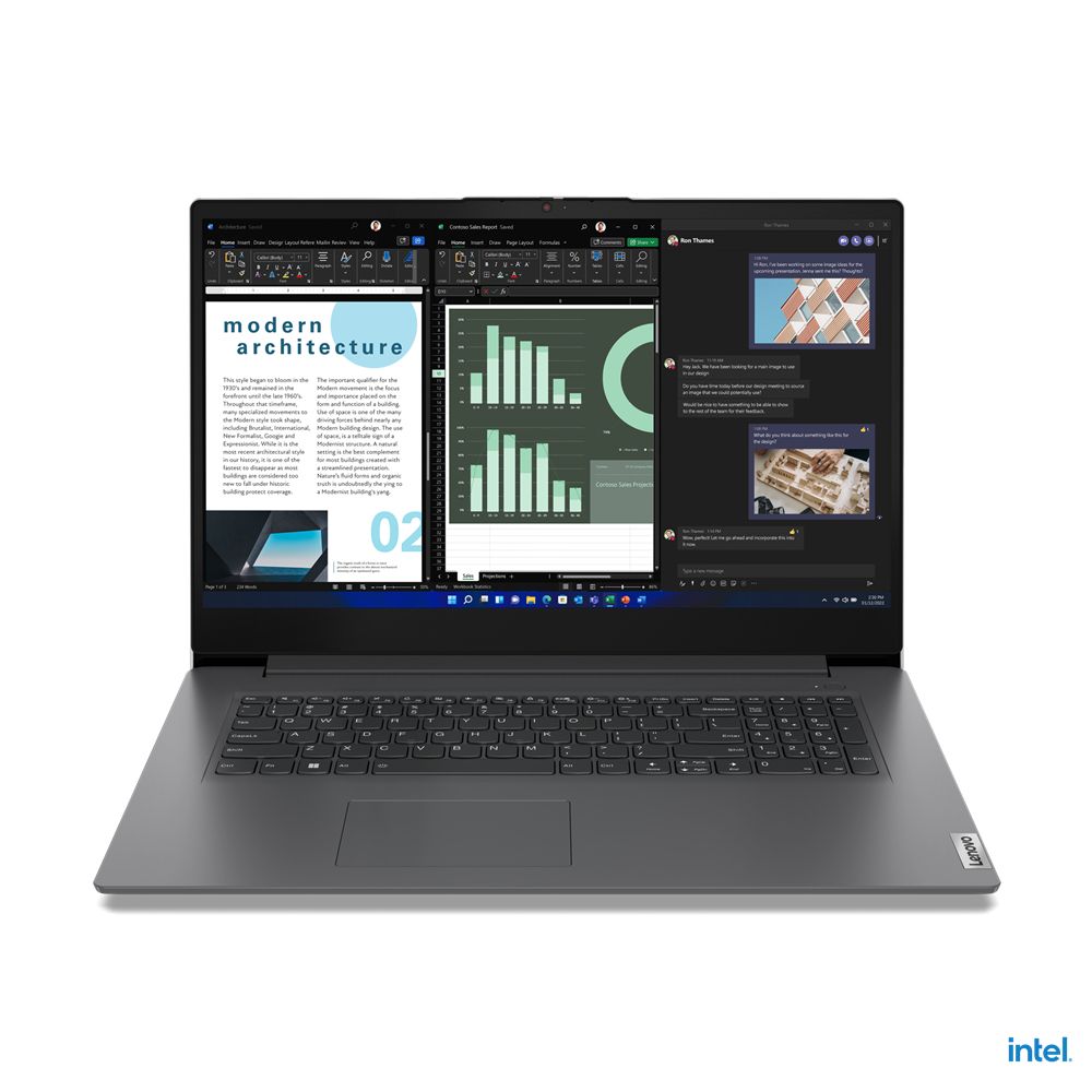 Image of Lenovo V V17 Intel® Core™ i7 i7-1355U Computer portatile 43,9 cm (17.3") Full HD 16 GB DDR4-SDRAM 512 GB SSD Wi-Fi 6 (802.11ax) Windows 11 Pro Grigio 074