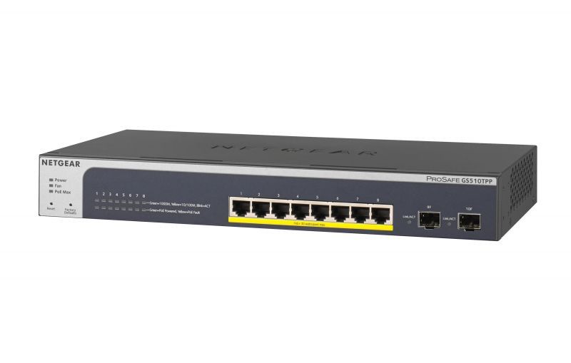 Image of NETGEAR GS510TPP Gestito L2/L3/L4 Gigabit Ethernet (10/100/1000) Supporto Power over Ethernet (PoE) Nero 074