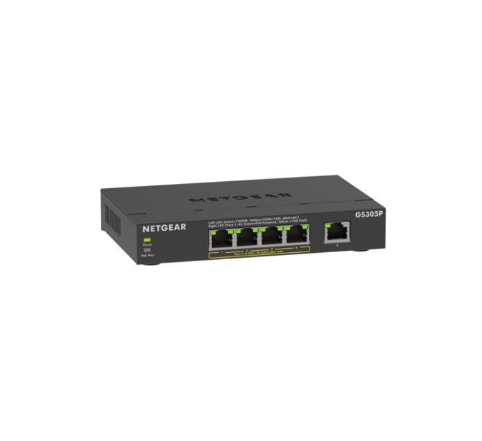 Image of NETGEAR GS305Pv3 Non gestito Gigabit Ethernet (10/100/1000) Supporto Power over Ethernet (PoE) Nero 074