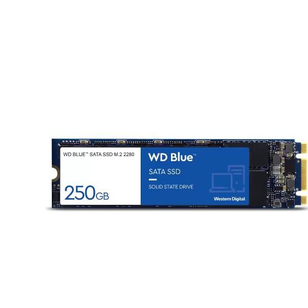 Image of SSD M.2 250GB 2280 SATA3 blu WD R/W 555/440 MB/S 074