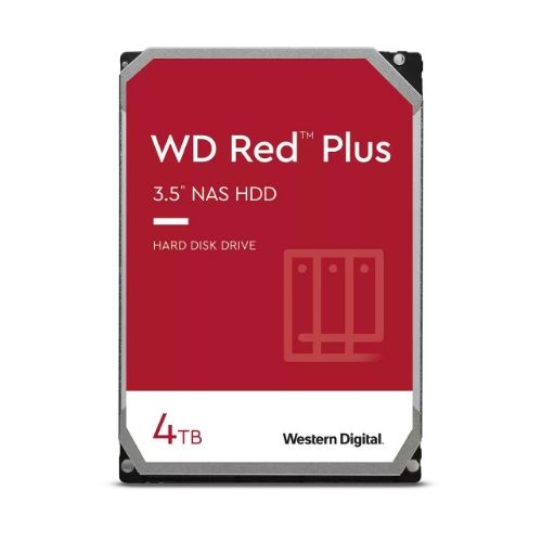 Image of HD WD SATA3 4TB 3.5 RED PLUS INTELLIPOWER 256mb cache 24x7 - NAS HARD DRIVE - WD40EFPX 074