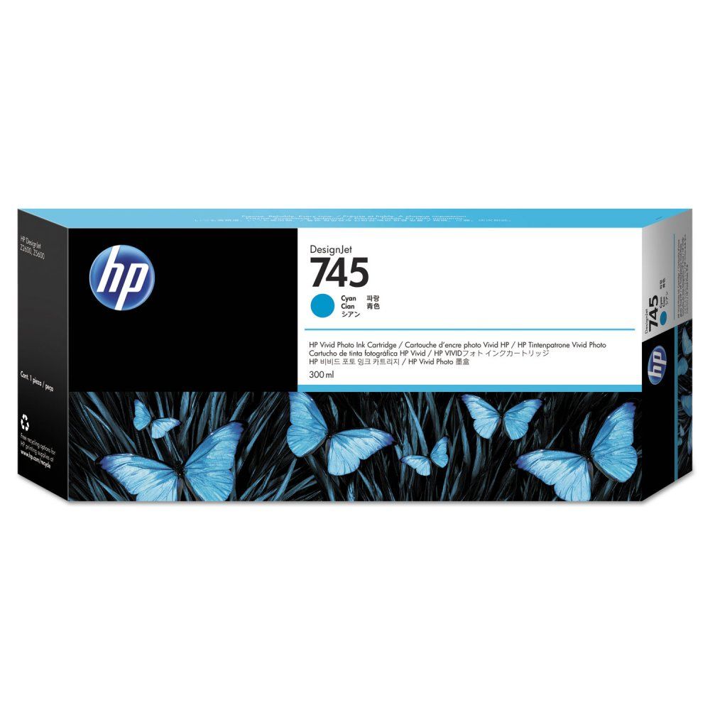 Image of HP Cartuccia Inchiostro Ciano DesignJet 745, 300 ml 074