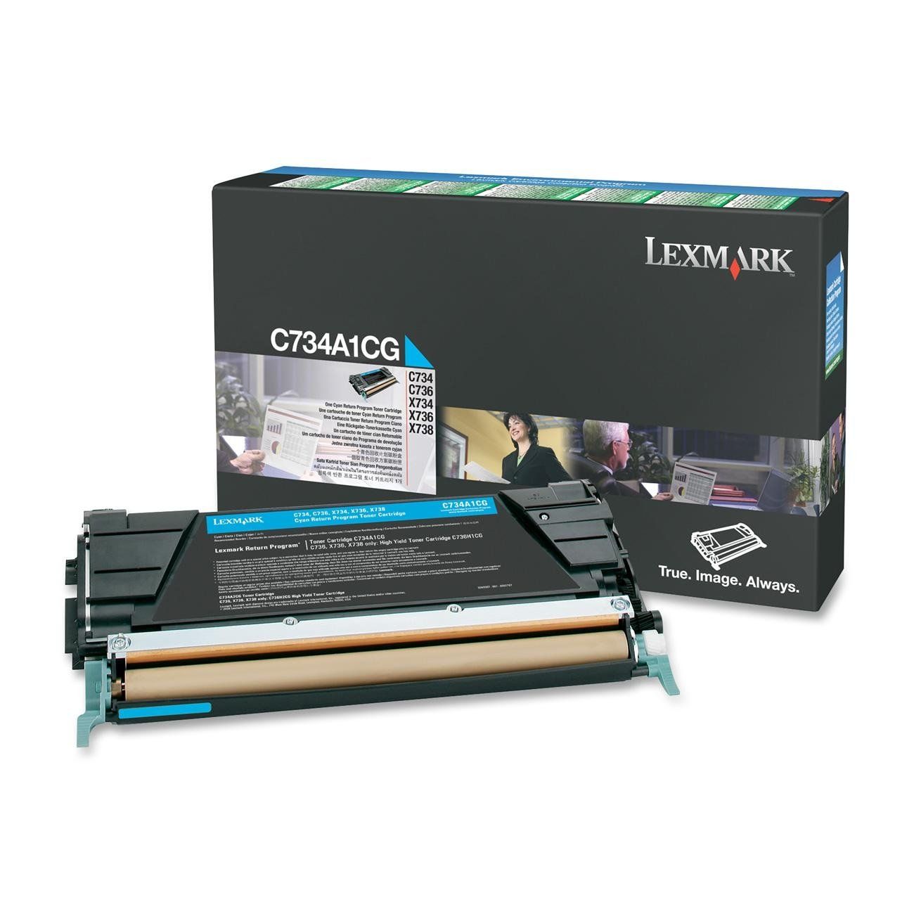 Image of Lexmark C734A1CG toner 1 pz Originale Ciano 074