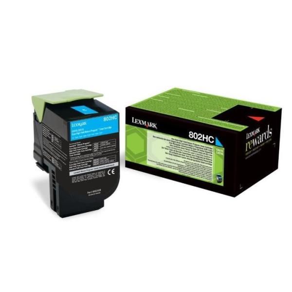 Image of Lexmark 802HC toner 1 pz Originale Ciano 074