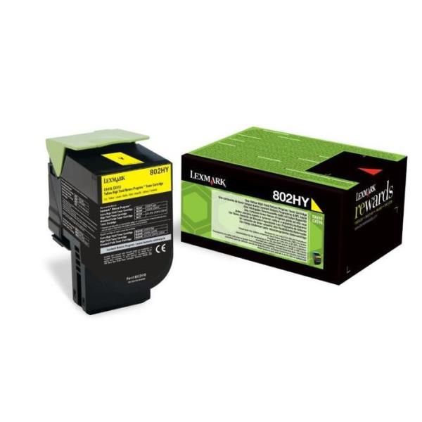 Image of Lexmark 802HY toner 1 pz Originale Giallo 074