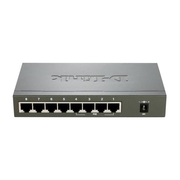 Image of D-Link DES-1008PA switch di rete Non gestito Fast Ethernet (10/100) Supporto Power over Ethernet (PoE) Nero 074