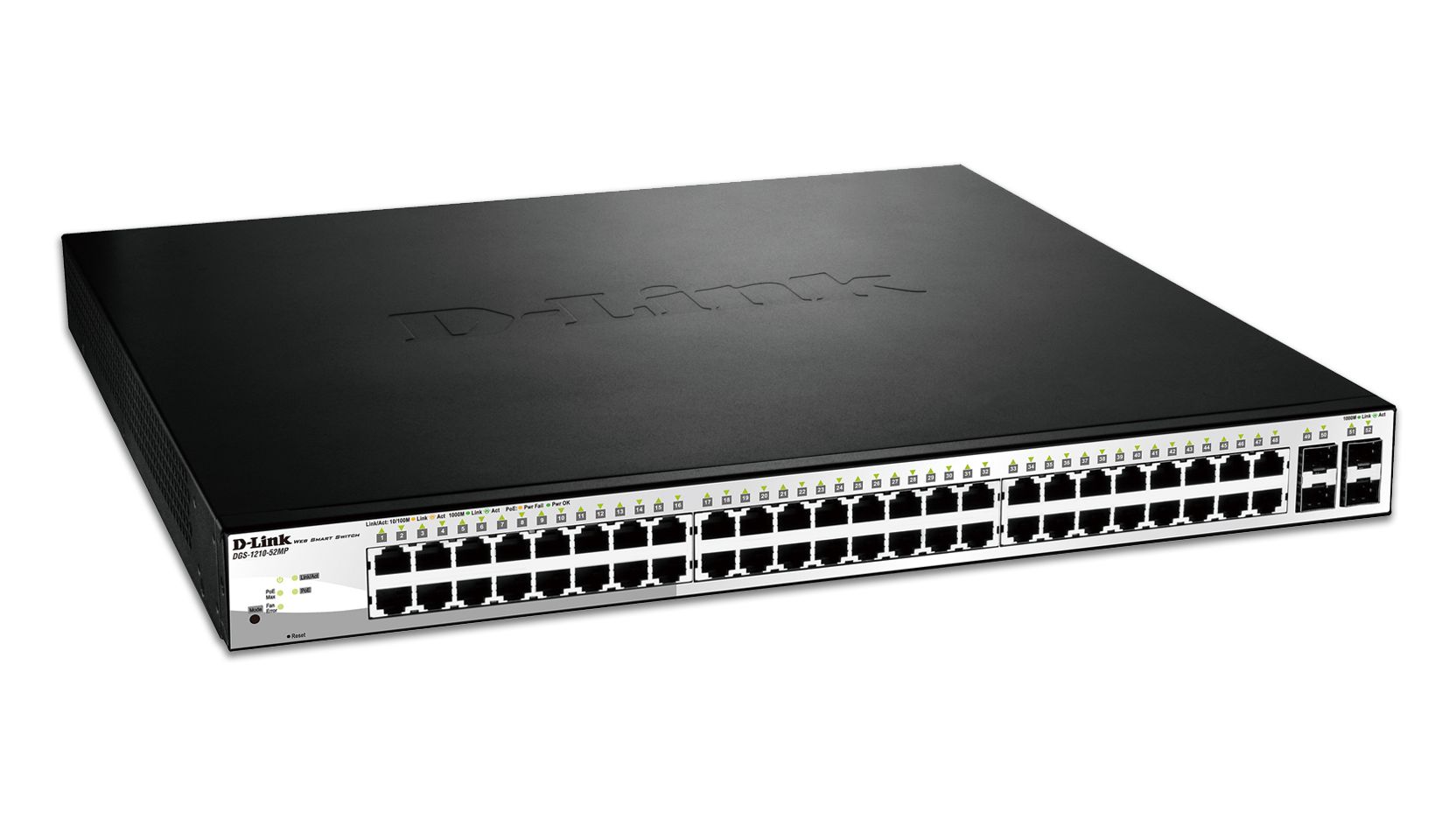 Image of D-Link DGS-1210-52MP switch di rete Gestito L2 Gigabit Ethernet (10/100/1000) 1U Nero 074