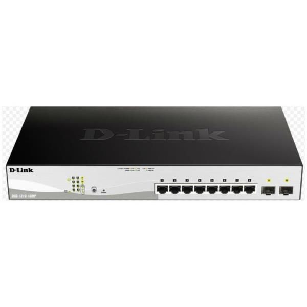 Image of D-Link DGS-1210-10MP switch di rete Gestito L2/L3 Gigabit Ethernet (10/100/1000) Supporto Power over Ethernet (PoE) Nero 074